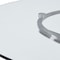Armen Living Wendy Contemporary Dining Table in Brushed Stainless Steel Finish and Clear Glass top LCWNDIBS - alternate 4